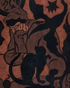 La Sorcière et le Chat (toiles encadrées)