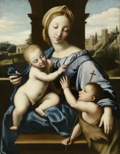 La Vierge à l'Enfant avec saint Jean (affiches d'art)
