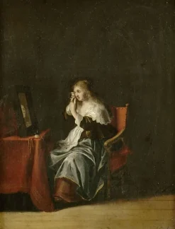 La Vue : femme au miroir (toiles sans cadre)