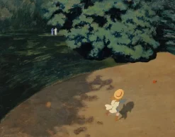 Discount Le ballon ou Coin de parc avec enfant jouant au ballon (affiches d'art) Affiches D'Art|Affiches D'Art Encadrées