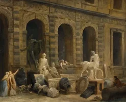 Clearance Le Dessinateur d'antiques devant la Petite galerie du Louvre (toiles sans cadre) Toiles Sans Cadre|Affiches D'Art Encadrées