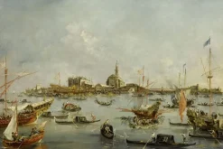New Le Doge sur le Bucentaure, à San Nicolo di Lido à Venise, le jour de l'ascension (toiles sur châssis) Toiles Sur Châssis|Toiles Sans Cadre