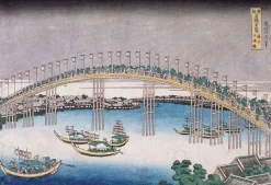 Le pont Tenma dans la province de Settsu (panneaux aluminium)