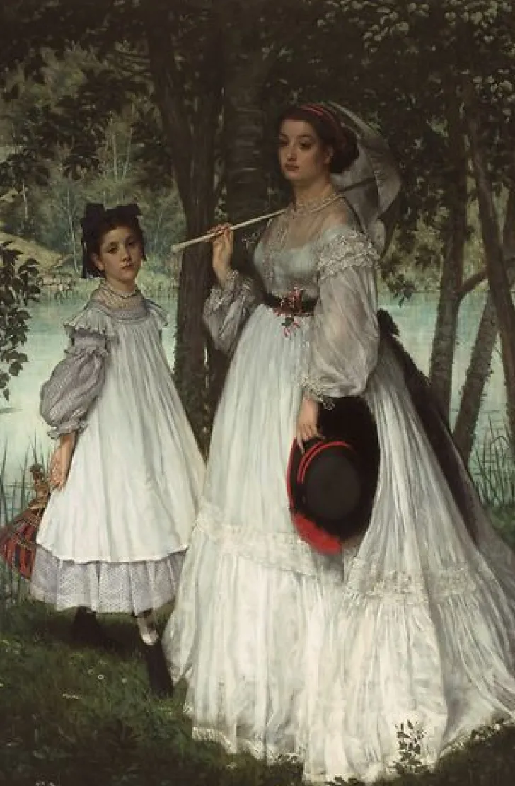 New Les deux soeurs ; dit aussi Portraits dans un parc (toiles encadrées) Toiles Encadrées|Toiles Sans Cadre