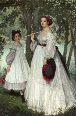 Les Deux Soeurs ; portrait, dit aussi Les Deux Soeurs, 1863 (affiches d'art encadrées)