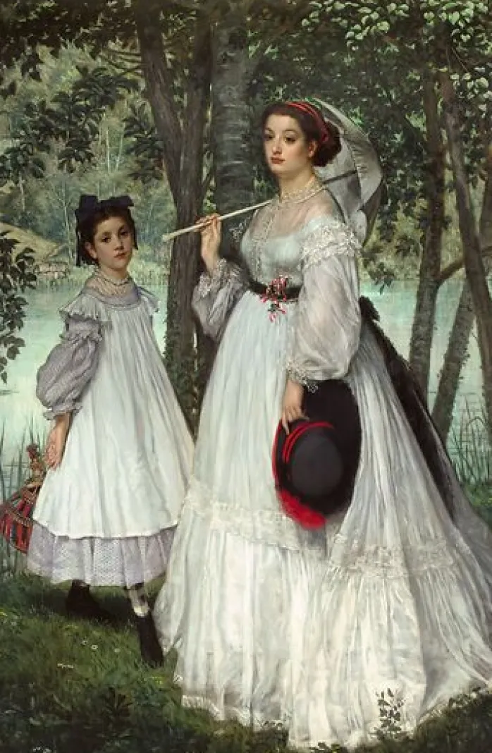 Les Deux Soeurs ; portrait, dit aussi Les Deux Soeurs, 1863 (affiches d'art encadrées)