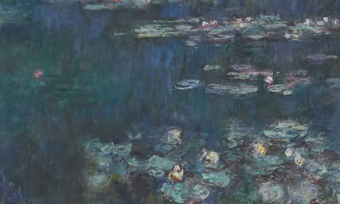 Les Nymphéas : Reflets verts (toiles encadrées)