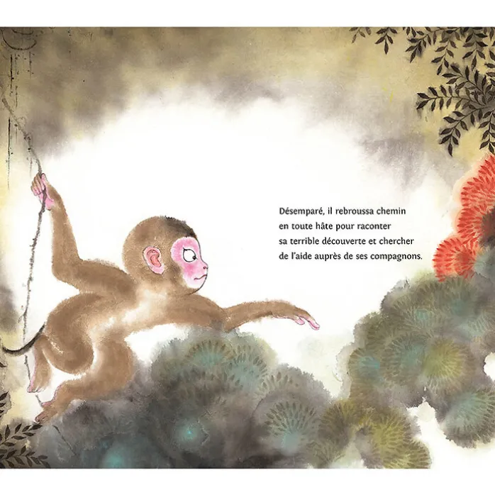 Les singes et la lune
