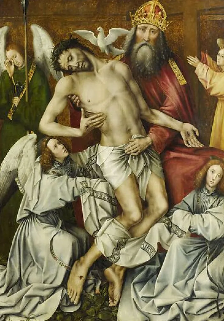 Discount Le Trône de Grâce ou la Sainte Trinité avec Dieu le fils soutenu par Dieu le Père (toiles sans cadre) Toiles Sans Cadre|Affiches D'Art Encadrées