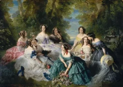 L'impératrice Eugénie entourée des dames d'honneur du palais (toiles encadrées)