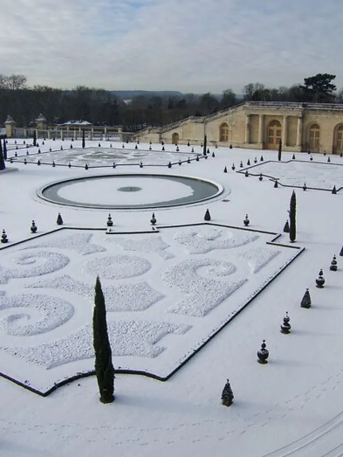 L'Orangerie du château de Versailles sous la neige en janvier 2009 (panneaux acryliques)
