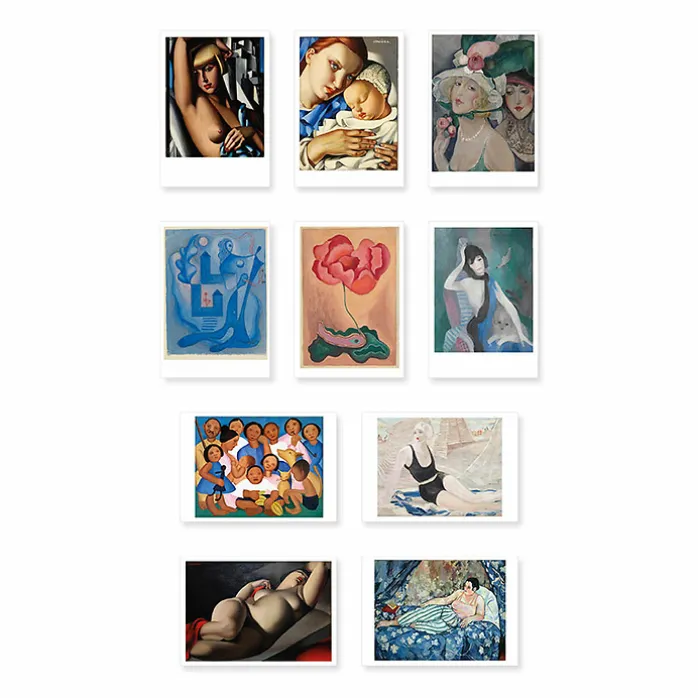 Lot de 10 cartes postales 14 x 20 cm - Pionnières Artistes dans le Paris des Années folles