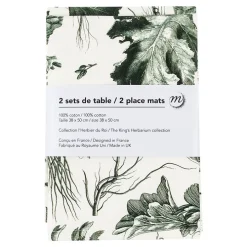 Lot de 2 sets de table L'Herbier du Roi Vert - 38x50 cm