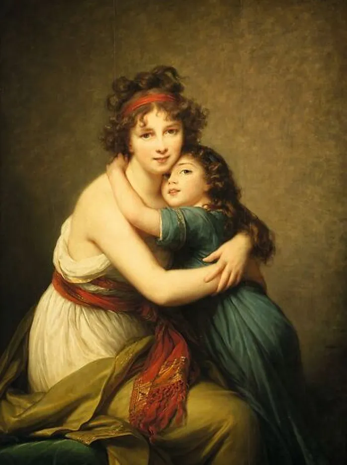 Madame Vigèe-Le Brun et sa fille, Jeanne-Lucie, dite Julie (panneaux aluminium)