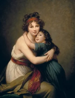 Madame Vigée-Le Brun et sa fille, Jeanne-Lucie, dite Julie (1780-1819) (panneaux acryliques)