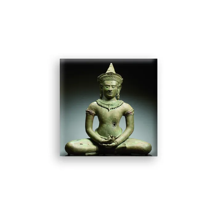 Magnet Bouddha paré en méditation