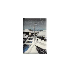 Magnet Kawase Hasui - Soir de neige au village de Terajima Magnets