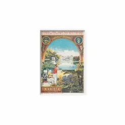 Magnet Louis Trinquier-Trianon - Chemins de fer de Paris-Lyon-Méditerranée : Fontainebleau à 1 heure de Paris, vers 1900