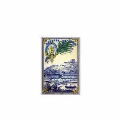 Magnet - Étiquette Outremer Guimet : vue de la ville de Lyon