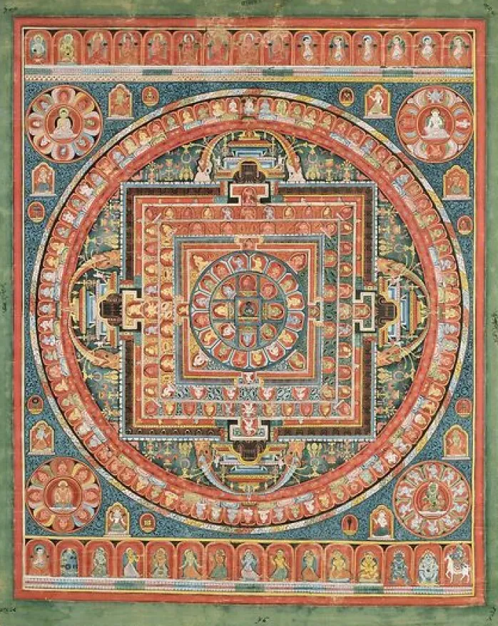 Mandala de Vairocana, sous son aspect Sarvavid (toiles encadrées)