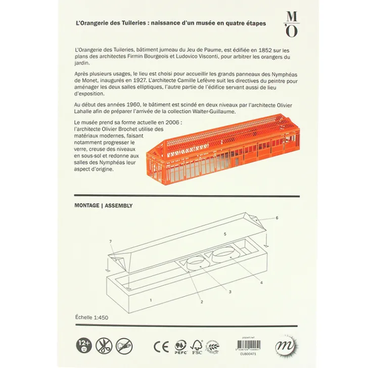 New Maquette laser Musée de l'Orangerie - Orange Loisirs Créatifs