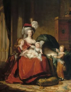 Marie-Antoinette de Lorraine-Habsbourg, reine de France et ses enfants (panneaux acryliques)