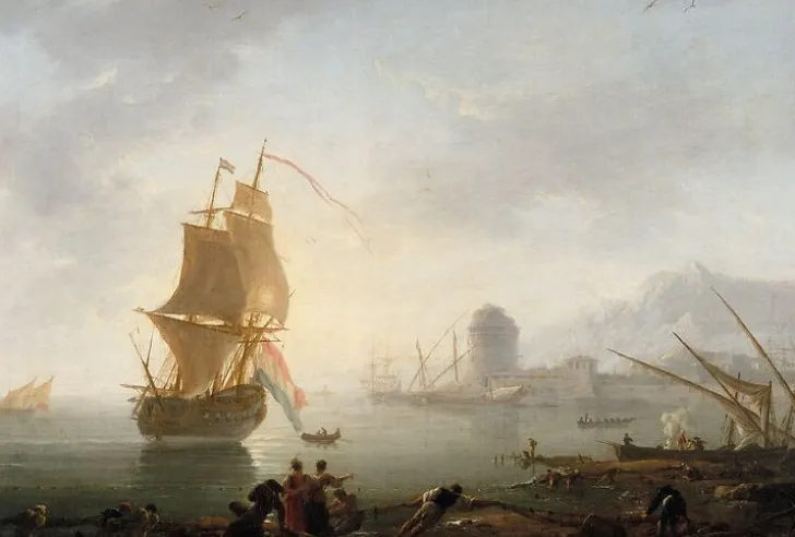 New Marine, le midi, pêcheurs tirant un filet (affiches d'art encadrées) Affiches D'Art Encadrées|Toiles Encadrées