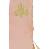 Marque-page papier bouilli en cuve - Monogramme de Marie-Antoinette - Saumon