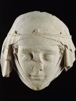 Masque du gisant de Jeanne de Toulouse, provenant de l'abbatiale de Gercy à Varennes-Jarcy (toiles encadrées) Toiles Encadrées