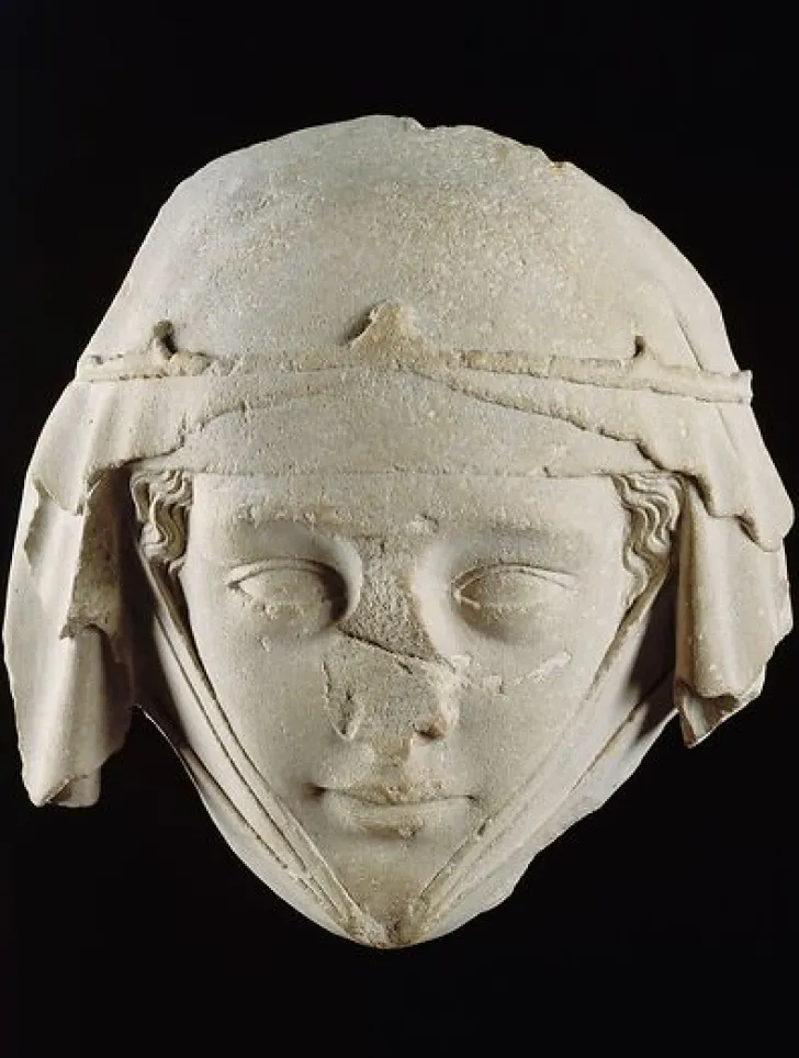 Masque du gisant de Jeanne de Toulouse, provenant de l'abbatiale de Gercy à Varennes-Jarcy (toiles encadrées) Toiles Encadrées