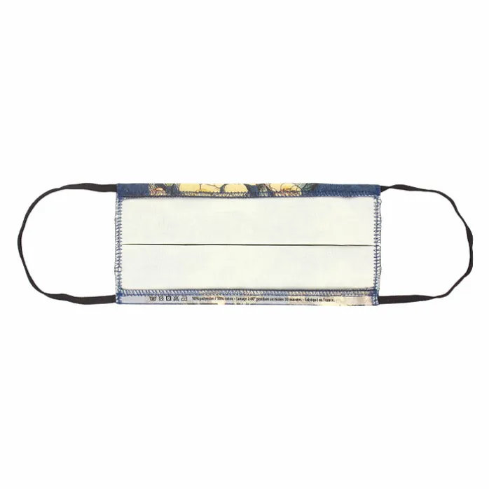 Masque réutilisable en tissu Hokusai - Bouvreuil et cerisier