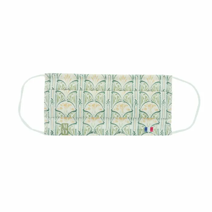 Masque réutilisable en tissu - Émile Bernaux - Décor floral Art nouveau