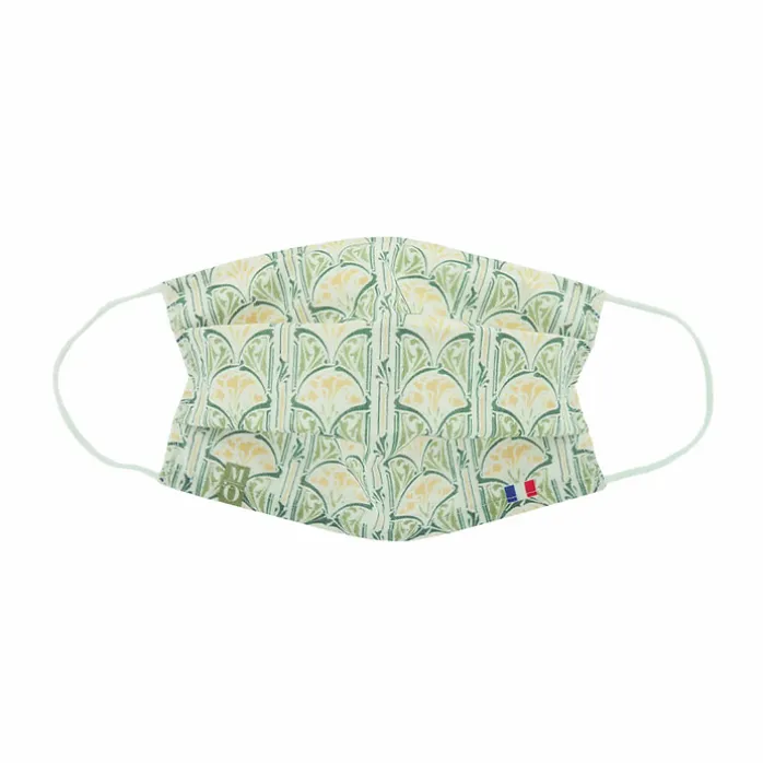 Masque réutilisable en tissu - Émile Bernaux - Décor floral Art nouveau