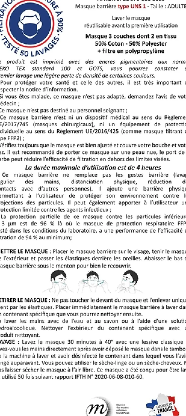 Best Masque réutilisable en tissu - Renaissance Masques Réutilisables