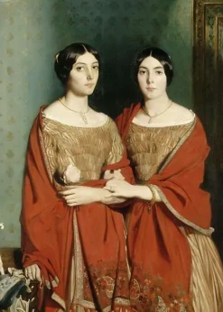 Mesdemoiselles Chassériau dit les deux soeurs (toiles sans cadre)
