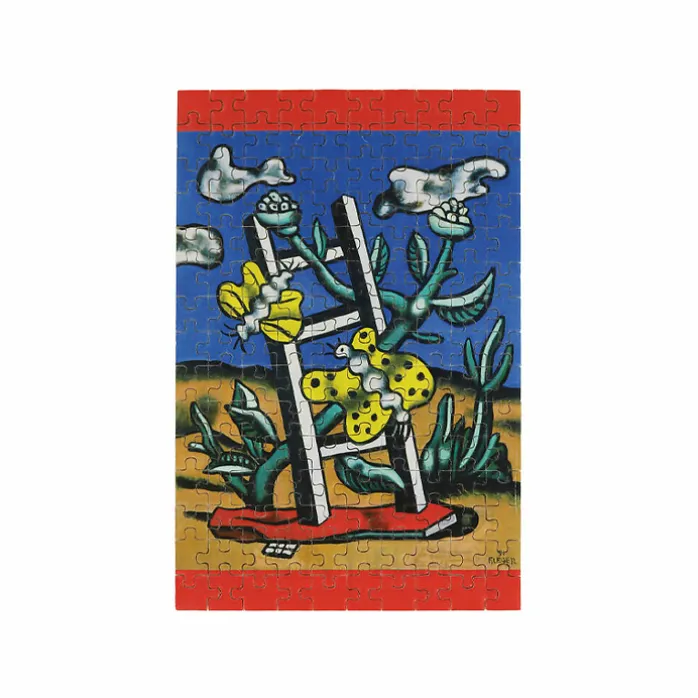 Micro Puzzle 150 pièces Fernand Léger - Deux papillons jaunes sur une échelle, 1951