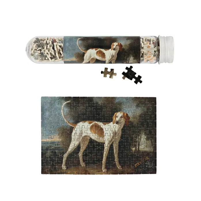 Micro Puzzle 150 pièces Jean-Baptiste Oudry - Polydore, chien de la meute de Louis XV, 1726