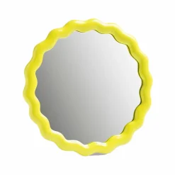 Miroir rond Zigzag Jaune - Ø 17.5 cm