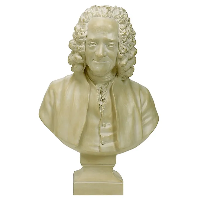 Moulage Buste de Voltaire avec perruque
