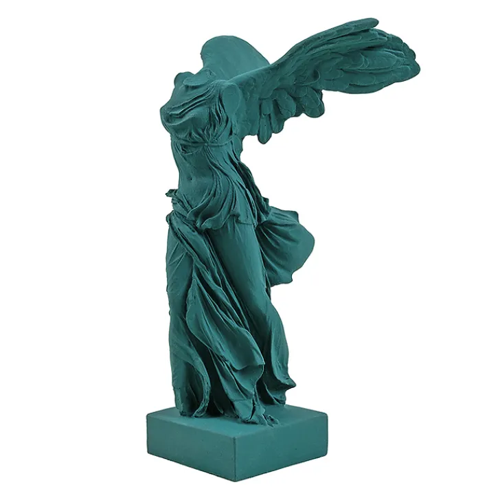 Outlet Moulage Victoire de Samothrace 34 cm - Vert pétrole Antiquités Gallo-Romaines & Gréco-Romaines