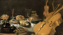 Nature morte aux instruments de musique (panneaux acryliques)