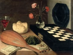 Nature morte à l'échiquier (panneaux acryliques)