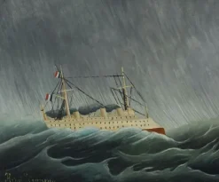 Navire dans la tempête (panneaux aluminium)
