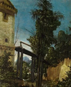 Paysage au pont (détail) (panneaux aluminium)
