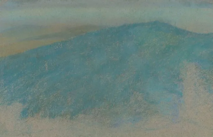 Paysage avec village sur la ligne d'horizon (toiles sur châssis)