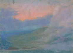 Sale Paysage de montagne au soleil couchant avec effets de nuages (panneaux aluminium) Panneaux Aluminium|Panneaux Acryliques