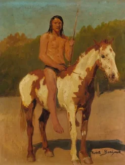 Peau-Rouge à cheval (affiches d'art)