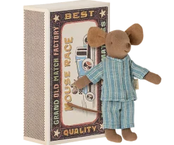 Peluche souris boîte d'allumettes - bleu