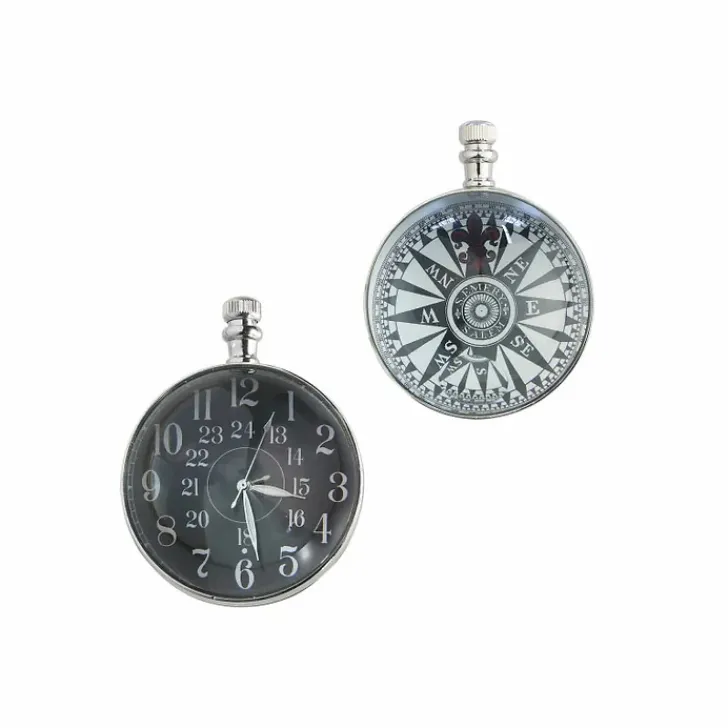 Discount Pendule de voyage l'Œil du temps Nickel Art De La Maison