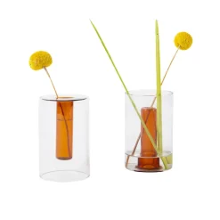 Hot Petit vase réversible Gris/orange - Block Design Design|Art De La Maison